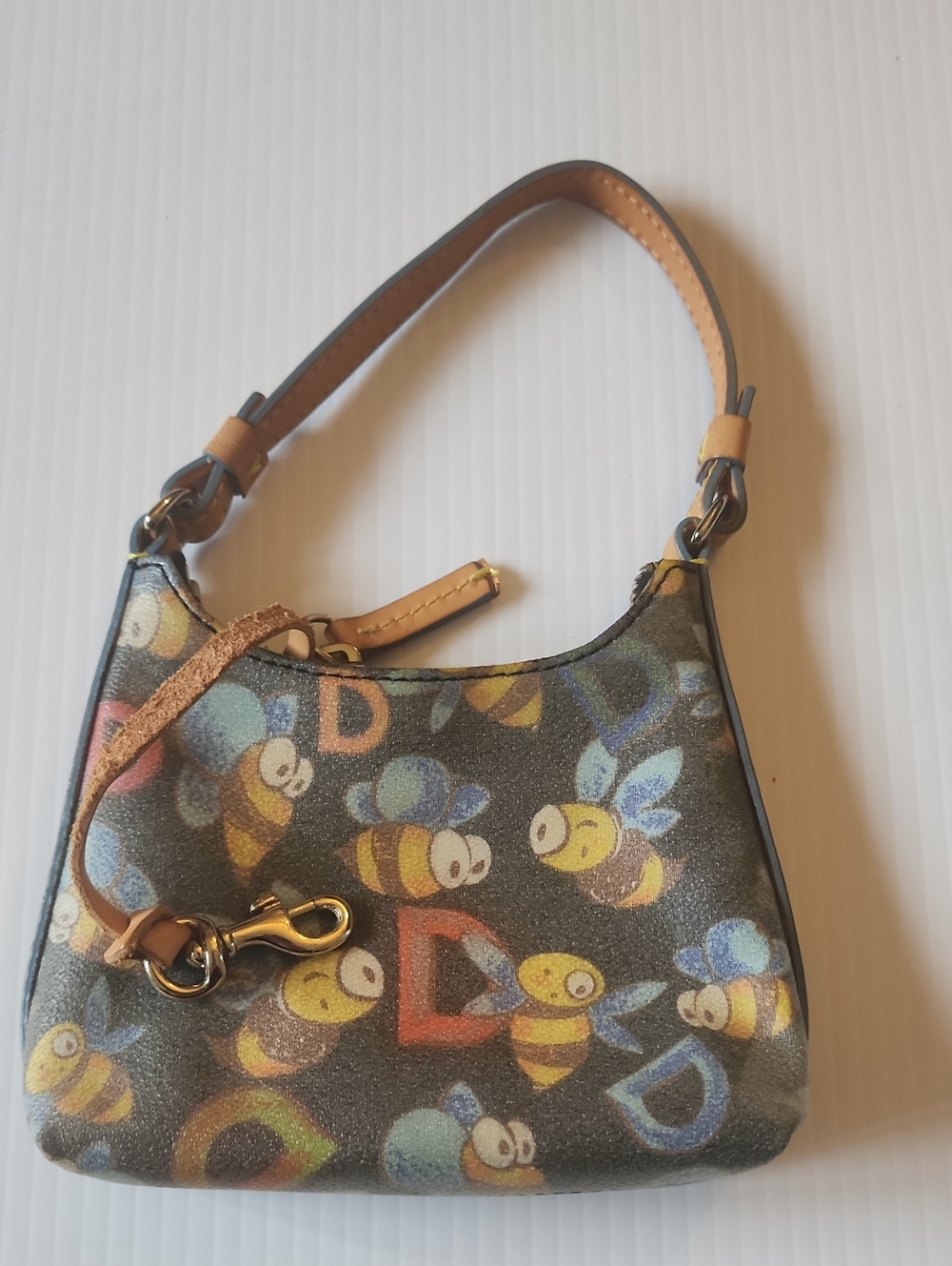 Dooney & Bourke Vintage Bumble Bee "D" Mini Hobo Bag. 2006 - Picture 1 of 13